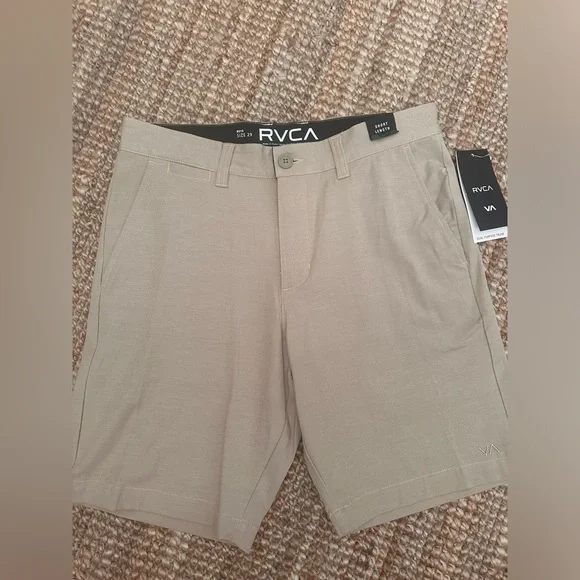 RVCA Bottoms Rvca Mens Light Khaki Flat Front Shorts Poshmark